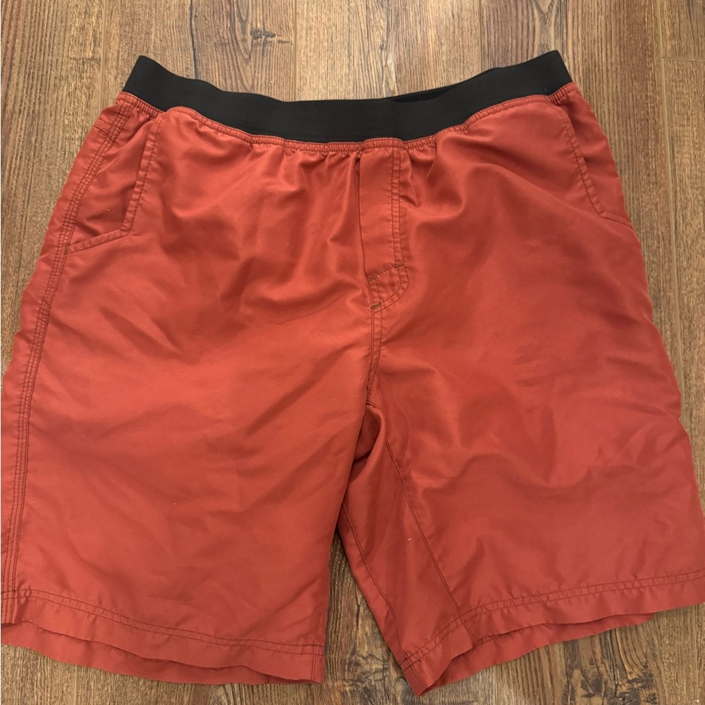 Prana Rust Shorts with Black Waistband
